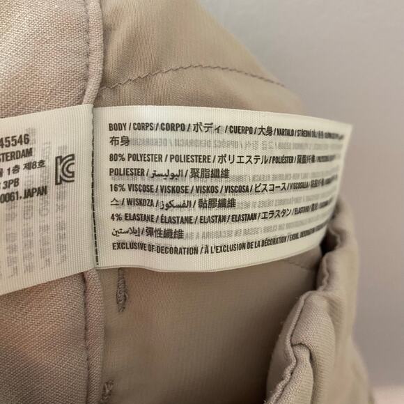 Abercrombie & Fitch Tan Khaki Sloane Pleated Wide Leg Dress Pants size 00 Short - Picture 13 of 13